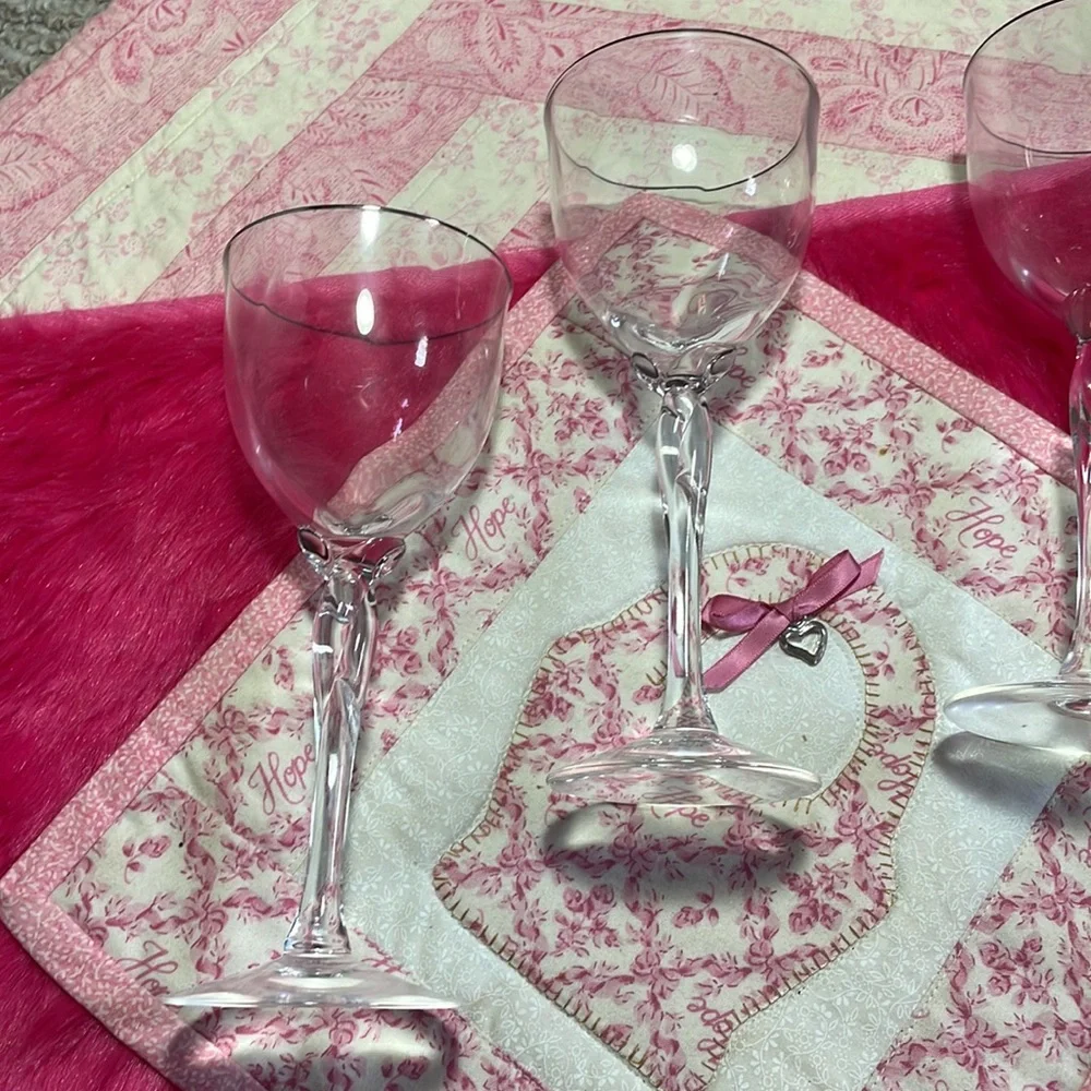 4 Replacements Lenox Expressions Shape Rhythm Wine Glasses - Picture 8 of 10